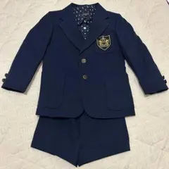 COMME CA ISM ドット柄 金ボタン フォーマルスーツ 110cm