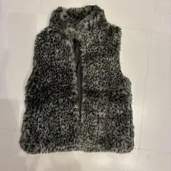Zara Kids レオパード柄 エコファーベスト 134cm