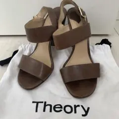 Theory レザーサンダル ブラウンのサムネイル