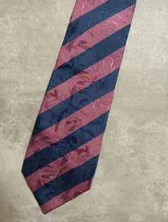 【美品】Countess Maraボルドーと紺のストライプネクタイ