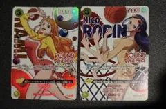ワンピース ラウンドワン ナミ ロビン 2枚セット 美品 ① - メルカリ