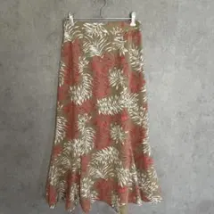 rope ロペ　ボトムス　スカート　ロング　ベージュ　総柄　リーフ　ボタニカルのサムネイル