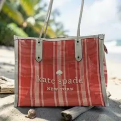 kate spade ケイトスペード　ビーチバッグ　トートバッグ　レッド系のサムネイル