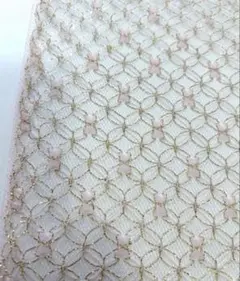 チュール生地　ピンク　ゴールド　600×110
