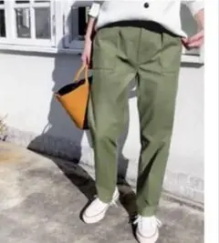 Spick &Span ⭐︎ バックサテンイージーカーゴパンツ　カーキ Spick &Span ⭐︎ バックサテンイージーカーゴパンツ カーキ