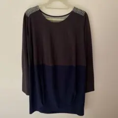 BEAMS HEART ダークグレー ネイビー チュニック