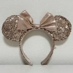 ディズニー カチューシャ ミニー スパンコール ピンク ゴールド