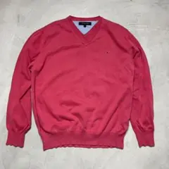 TOMMY HILFIGER トミーヒルフィガー Vネック コットンニット
