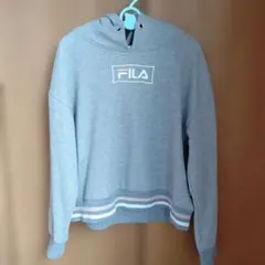FILA✕ラブトキシック　 グレー フード付きパーカー L