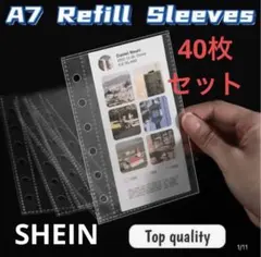 a 7シール台紙 6穴 透明 a7リフィル バインダー用 剥離紙　40枚セットのサムネイル