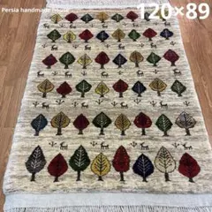 手織りペルシャ絨毯　ギャッべ（ロリバフト）1㎡　新品　125×82cm 手織りペルシャ絨毯 ギャッべ（ロリバフト）1㎡ 新品 117×82cm - メルカリ