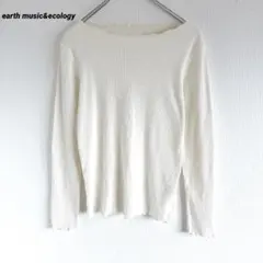 earth music&ecology リブニット M ボートネック メロウのサムネイル