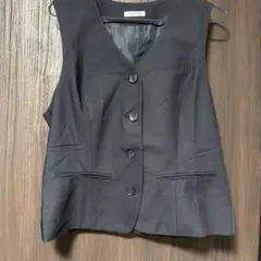 UNIFORM ダークグレー ストライプベスト
