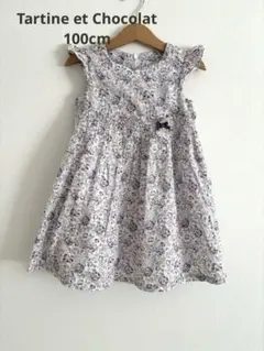 タルティーヌエショコラ　100cm リバティワンピース