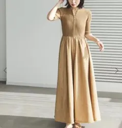 Noble フロントジップドッキングワンピース キャメル 36 - メルカリ