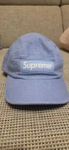 帽子 Supreme Linen Fitted Camp Cap Light blue Supreme Linen Fitted Camp Cap Light blue - メルカリ