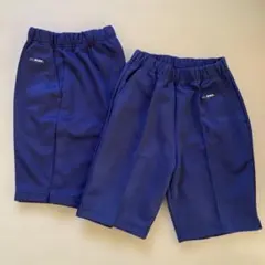 体操着　ジャージ　ハーフパンツ　紺　２枚セット