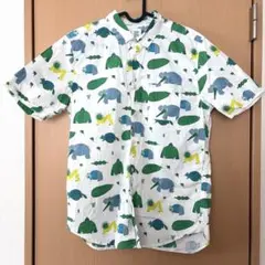 【美品】グラニフ　コラボ　半袖　柄シャツ　長新太キャベツ君　絵本　Mのサムネイル