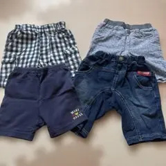 80〜90cm 男の子 ハーフパンツ4枚まとめ売り ミキハウス入り