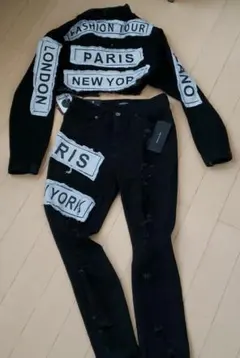 ダメージデニムセットアップ