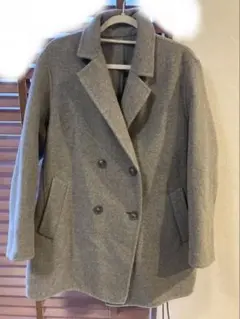 UNIQLO グレー ダブルフェイスショートコート XL