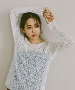 人気完売★GLOBALWORKグローバルワーク今季ストレッチ総レースプルオーバー