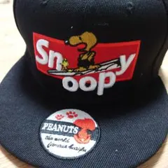 スヌーピー ベースボールキャップ 黒