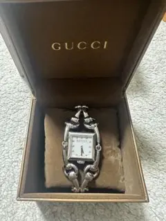 未使用/箱・コマ付】GUCCI シニョーリア ブルーブラック文字盤 116.5