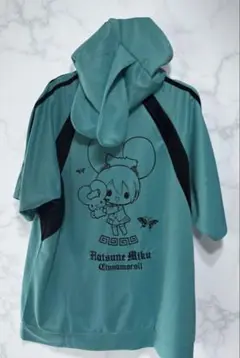 初音ミク　ジップパーカー　トラックジャケット　サンリオ　シナモロール　ミント　M