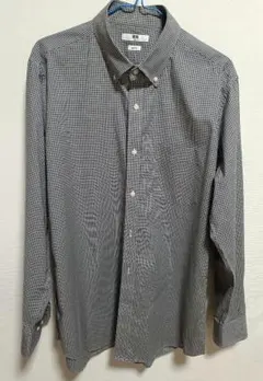 【良太郎様限定】スリムフィット ブラック/ホワイト チェックシャツ XL