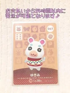 未使用.あつ森amiiboカード.ゆきみ