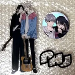 ピンクハートジャム　アクリルスタンド オーロラ缶バッジセット　しっけ先生
