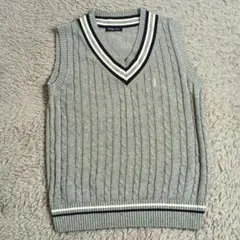 イーストボーイ ヴィーナス ニットベスト 綿 ロゴ刺繍 シルバー女神 9号