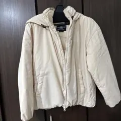 フード付きパファージャケット クリーム色のサムネイル
