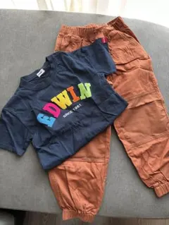 EDWIN Ｔシャツとカーゴパンツセット　120-130