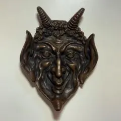 アンティーク 1920年代頃 悪魔 デビル 真鍮 ブラス トレイ オブジェ アンティーク 1920年代頃 悪魔 デビル 真鍮 ブラス トレイ オブジェ