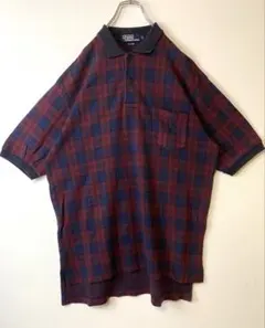 Polo Ralph Lauren チェック ポロシャツ カナダ製 L