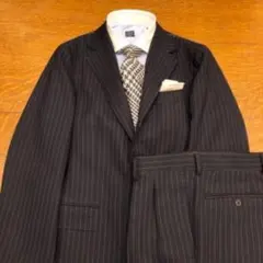 BEAMS F HIELD ピンストライプ3ボタンスーツ 46 ネイビー - メルカリ