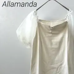 【新品タグ付き】Allamanda カットソー リブ パフスリーブ ドット柄のサムネイル