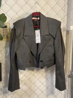 MAISON SPECIAL ジッパー付テーラードジャケット クリーム色 MAISON SPECIAL ジャケット テーラードジャケット 「UNISEX