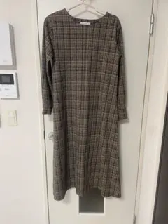 A DAY IN THE LIFE チェック柄ロングワンピース　2点セット