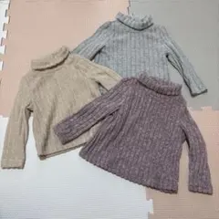 シーイン オフタートルリブニット セーター タートルネック