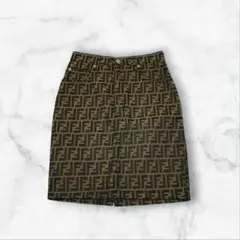 Fendi フェンディ ズッカ柄 FF柄 ストライプ ミニスカート - メルカリ