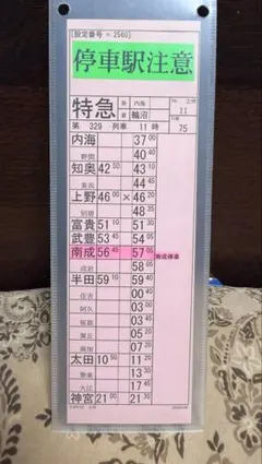 名鉄 列車時刻表 車掌用スタフ - メルカリ