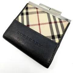 BURBERRY バーバリー ノバチェック がま口 コインケース レザー ロゴのサムネイル