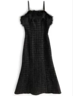 GRLラメツイードファーマーメイドワンピース