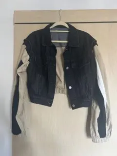 クロップドデニムジャケット・バルーンスリーブ