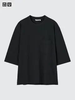 ユニクロU　クルーネックTシャツ（7分袖）　XL　ブラック　新品未使用