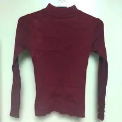 GRL グレイル リブハイネック ニットトップ 赤 af094 Msize