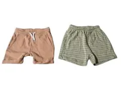 ZARA ザラ H＆M ベビーショートパンツ 80 ハーフパンツ 2枚セット